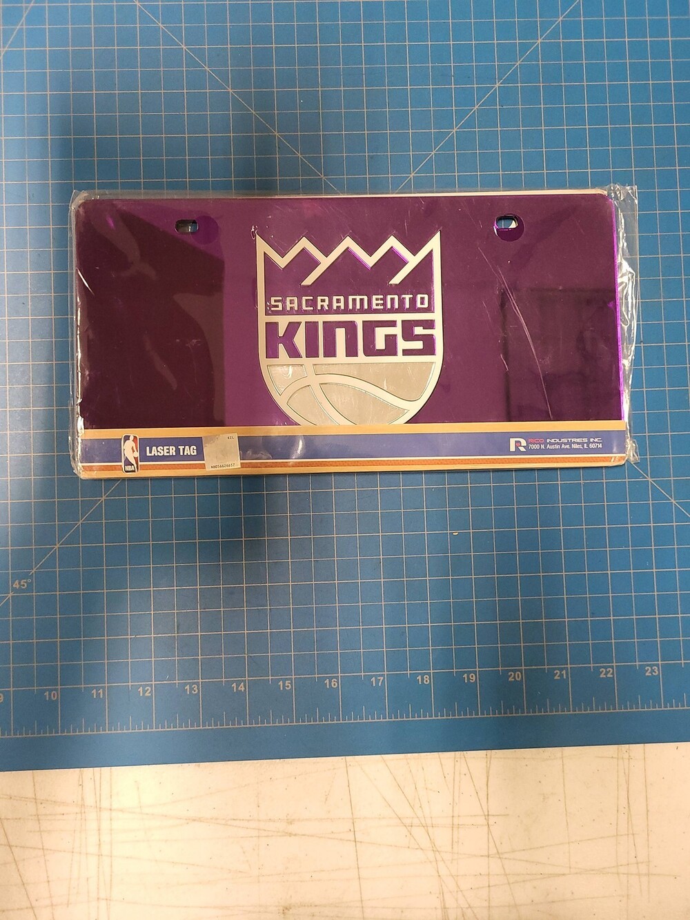 Rico Sacramento Kings NBA Laser Tag License Plate Purple Auto Tag Made USA